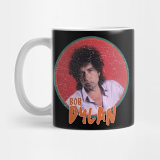 bob dylan art 90s style retro vintage 80s Mug